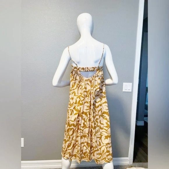 NEW Madewell Linen-Blend Cami Midi Dress in Tropicale Floral NWT M Flowy Pockets - Picture 7 of 13